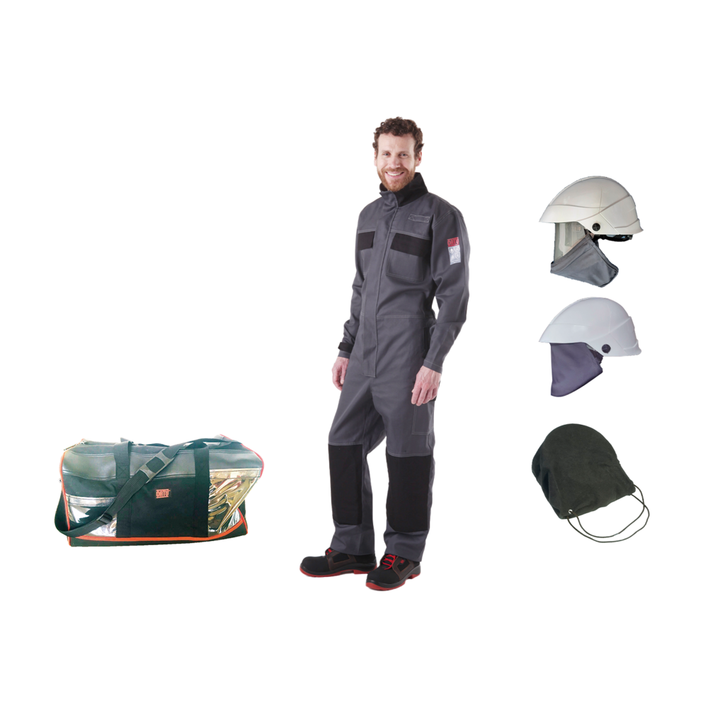 Catu CATARC-Set 12 cal/cm² mit Schutzhelm MO-180-ARC-12 und CATARC-Kleidung